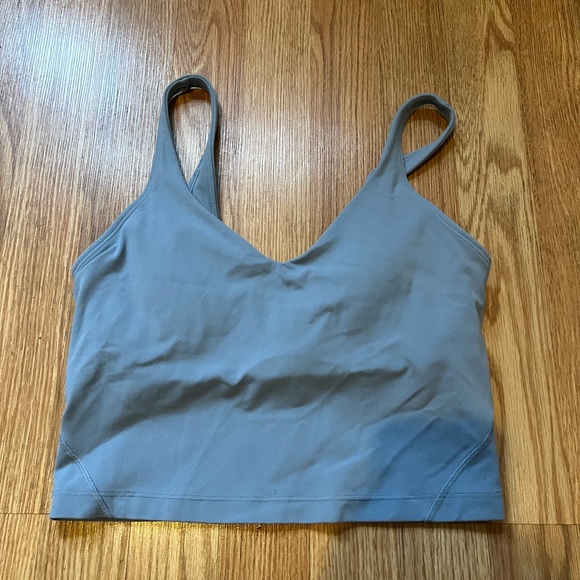 LuluLemon Align Cropped Tank Top in Chambray Size 6 - Picture 4 of 10